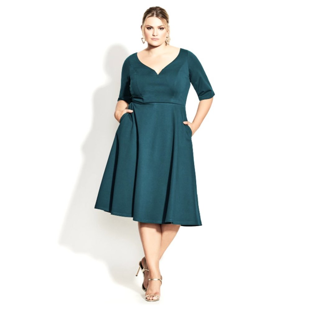 NWT City Chic Dress Cute Girl Alpine M = 18 = 2X